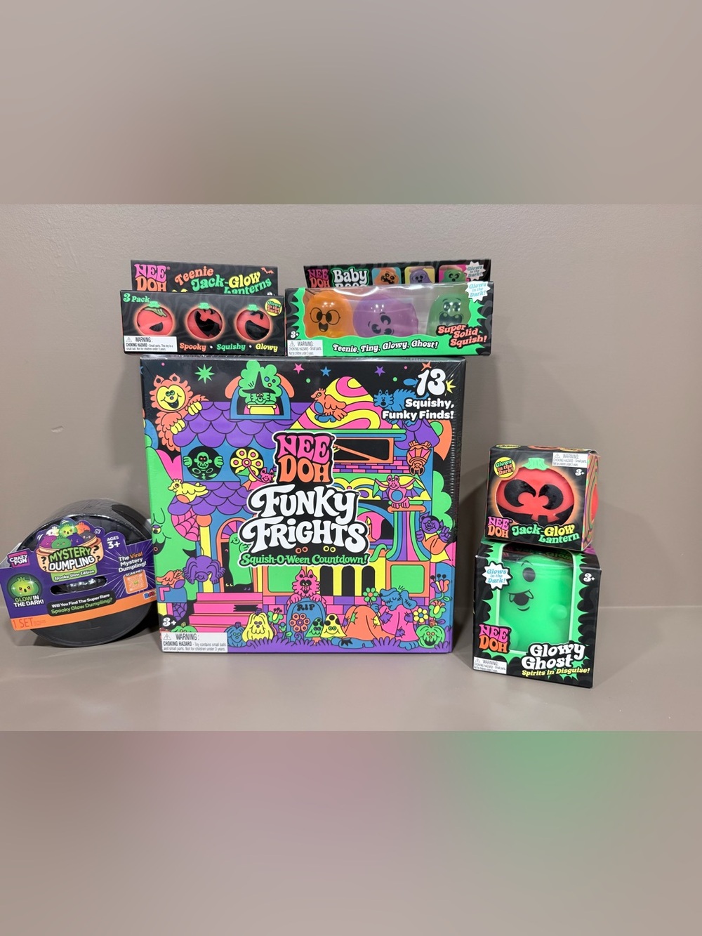 Needoh Dumpling Halloween Bundle - Baby Boos, Glowy Ghost, Funky Frights & more!